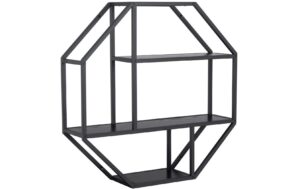 1632482_1 - Mediatech AC Design Wandregal Seaford Melamin/Stahl, 77x20x77 cm, Schwarz
