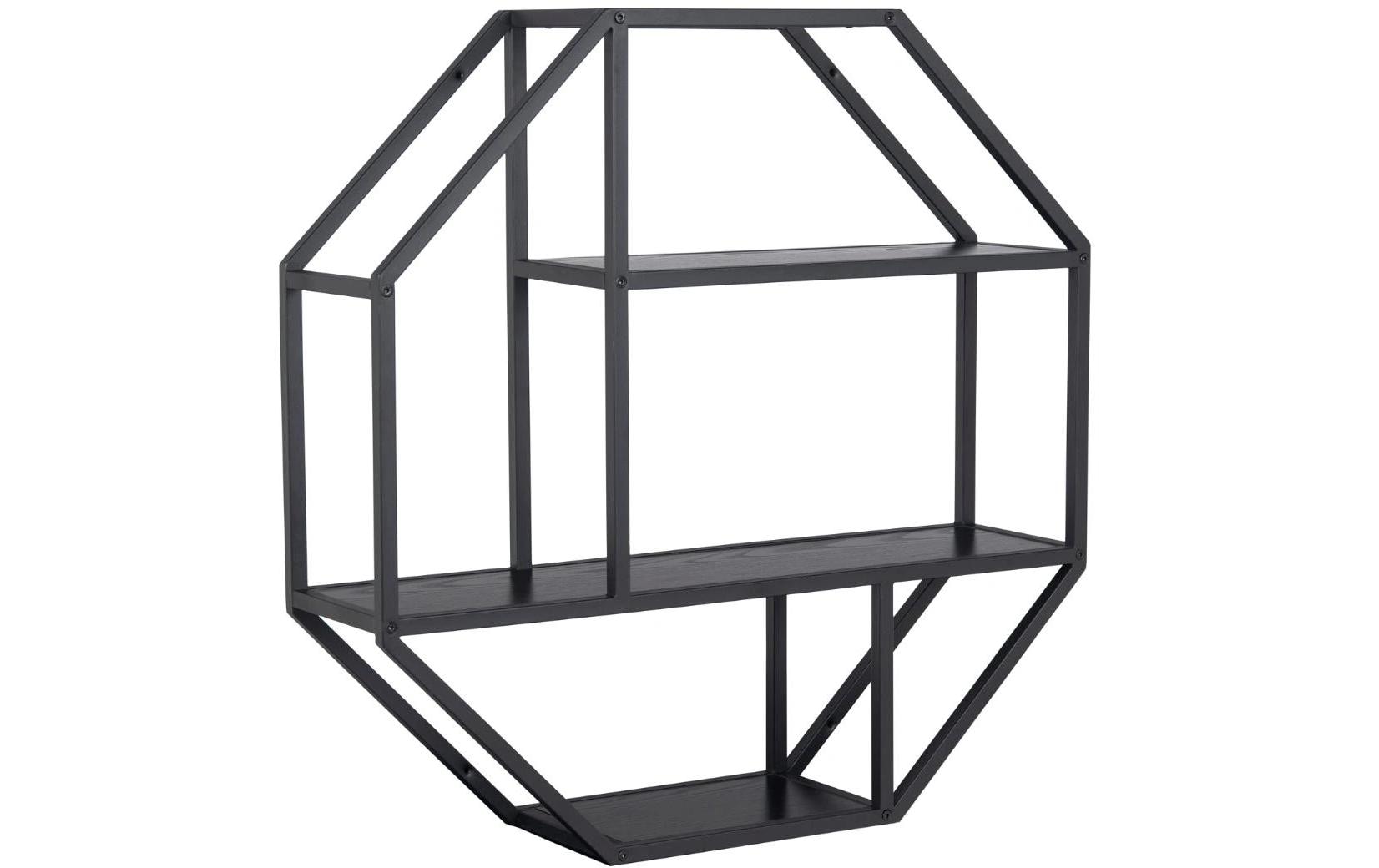 1632482_1 - Mediatech AC Design Wandregal Seaford Melamin/Stahl, 77x20x77 cm, Schwarz