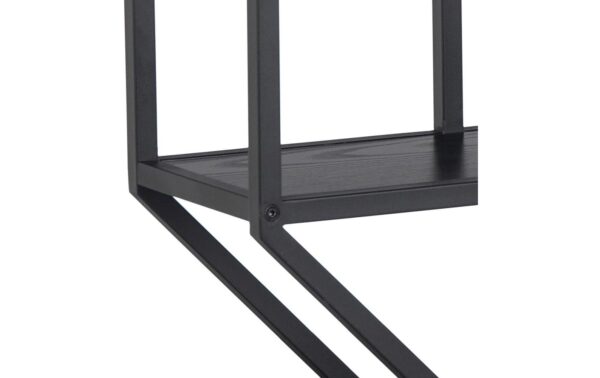 1632482_3 - Mediatech AC Design Wandregal Seaford Melamin/Stahl, 77x20x77 cm, Schwarz