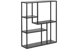 1632484_1 - Mediatech AC Design Wandregal Seaford Melamin/Stahl, 75x20x91 cm, Schwarz