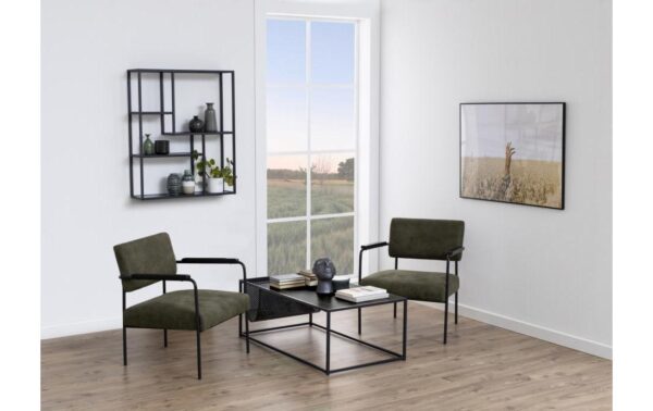 1632484_5 - Mediatech AC Design Wandregal Seaford Melamin/Stahl, 75x20x91 cm, Schwarz