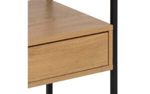 1632498_3 - Mediatech AC Design Beistelltisch Randolf Glas/Stahl/MDF, 40x35x60cm, Eiche