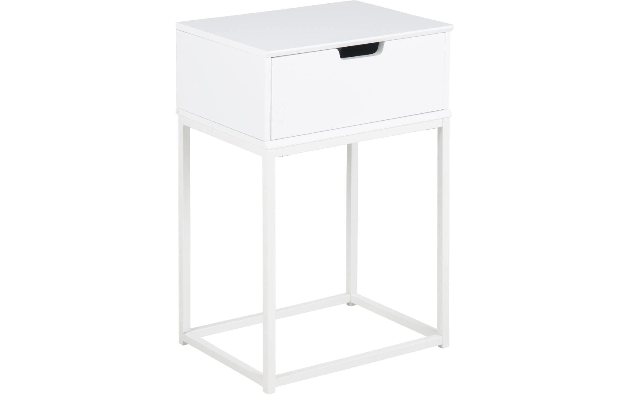 1632506 - Mediatech AC Design Beistelltisch Mitra MDF/Stahl, 40x30x61,5 cm, Weiss