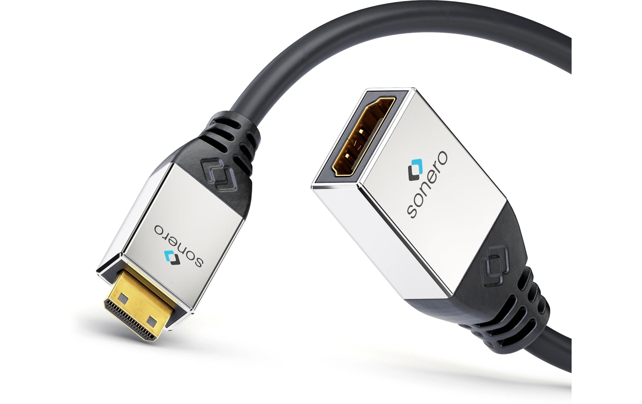 1633167_1 - Mediatech Sonero Mini HDMI auf HDMI Portsaver 0.25m Kabellänge