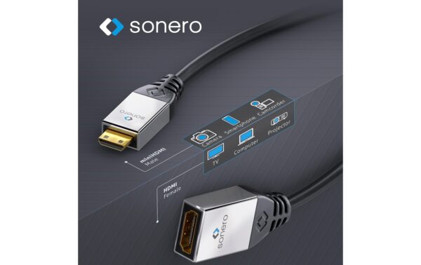 1633167_2 - Mediatech Sonero Mini HDMI auf HDMI Portsaver 0.25m Kabellänge