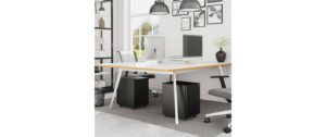 Songmics Rollcontainer matt schwarz,Schloss 45x39x55cm, mit 3 Schubladen