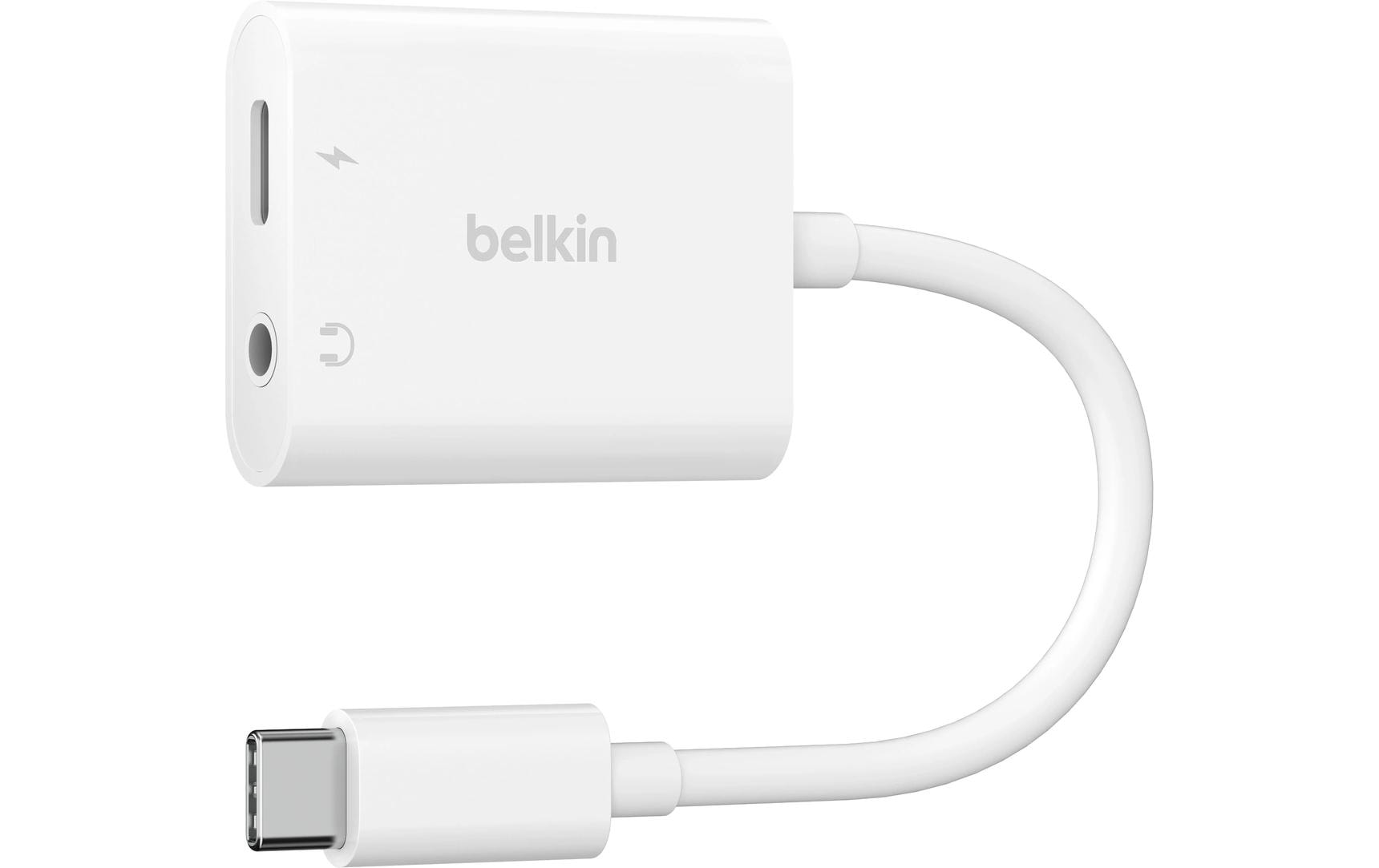 1635233 - Mediatech Belkin RockStar 3.5mm Audio + USB-C Weiss