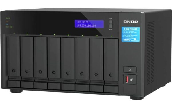 QNAP NAS TVS-h874T-i7-32G, 8 bay Intel Core i7 12 cores, 32GB,2x Thunderbolt