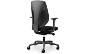 1635533_1 - Mediatech Giroflex Bürostuhl 353 mit Netzrücken und Armlehnen, Schwarz