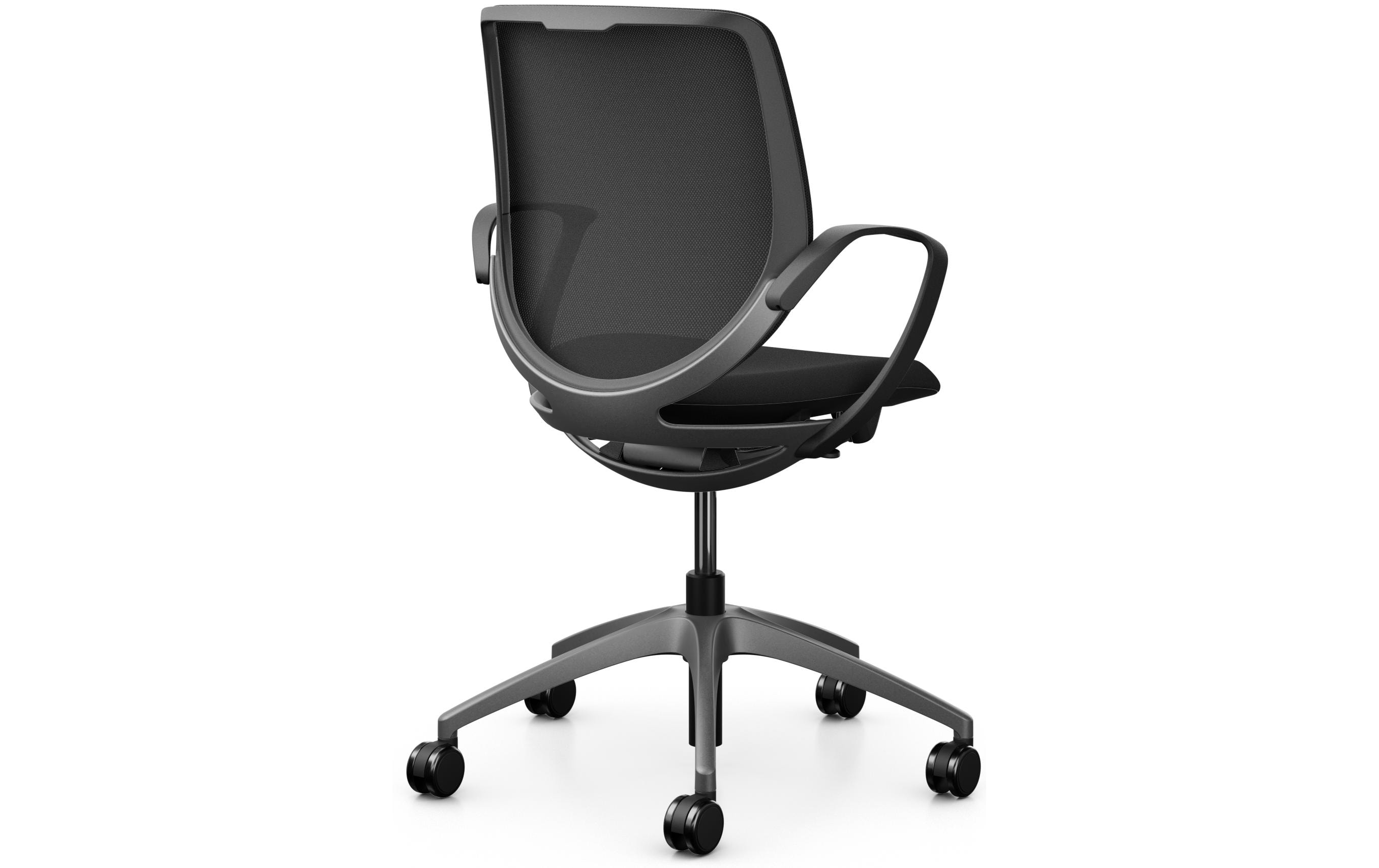 1635535_1 - Mediatech Giroflex Bürostuhl 313 mit Netzrücken Farbe: Schwarz, Mit Armlehne, Extreme