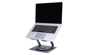 onit Notebook-Ständer ROTOR schwenkbar, höhenverstellbar, grau