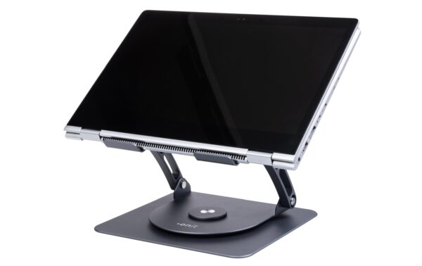 onit Notebook-Ständer ROTOR schwenkbar, höhenverstellbar, grau