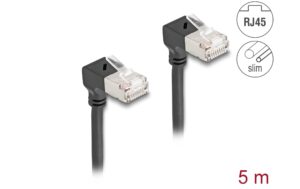 1637427_1 - Mediatech Delock Netzwerkkabel RJ45 Cat.6A S/FTP 90Grad nach unten gewinkelt, 5m, schwarz