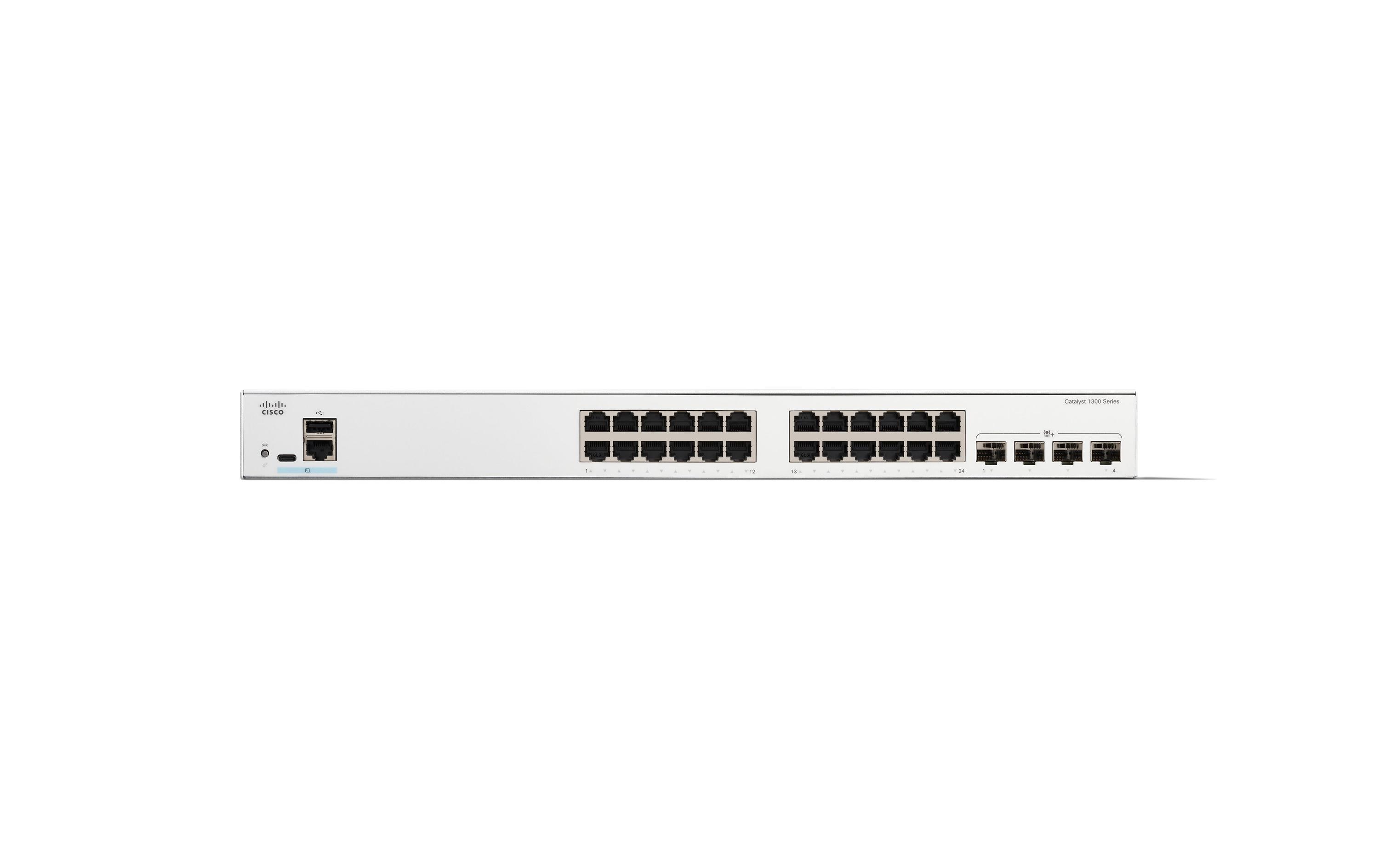 1637727_1 - Mediatech Cisco C1300-24P-4X: 24 Port Managed Switch 24-port GE, PoE, 4x10G SFP+