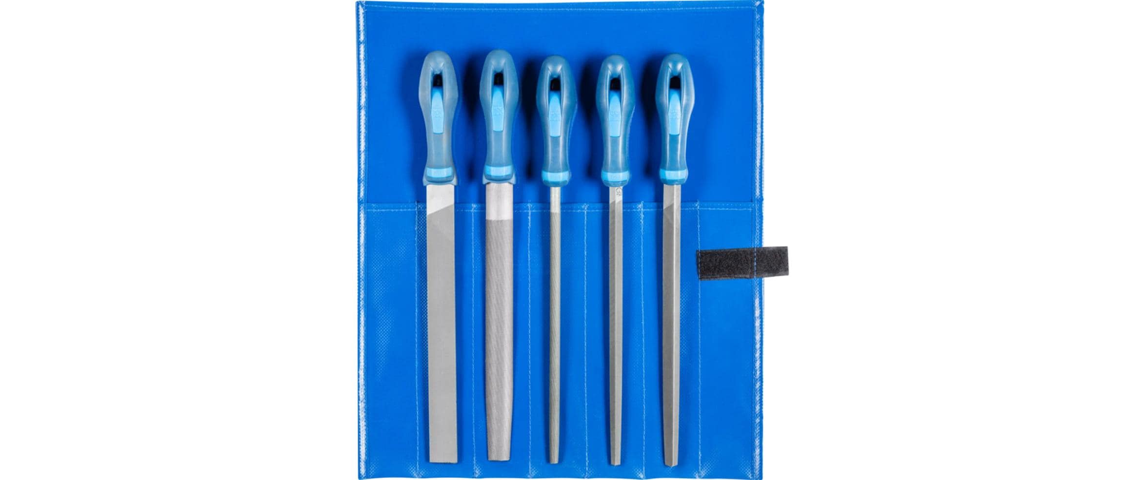 PFERD Werkstattfeilen-Set WR 5-tlg.Hieb 2 250mm, in Rolltasche, universell