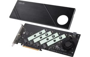ASUS HYPER M.2 X16 GEN5 Card 4x M.2 Anschlüsse, 6-pin PCIe, 512 GBit/s