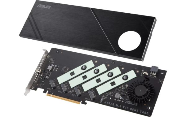 ASUS HYPER M.2 X16 GEN5 Card 4x M.2 Anschlüsse, 6-pin PCIe, 512 GBit/s
