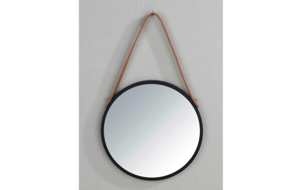 Wenko Wandspiegel Borrone 30cm mit Kunstlederband