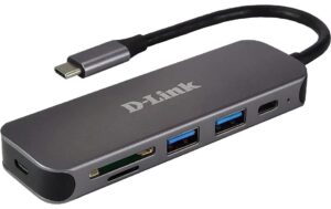 1641736 - Mediatech D-Link Hub DUB-2325/E: 5-in-1 USB-C Hub 2x USB 3.0 mit Card Reader kaufen Schweiz | Mediatech.ch