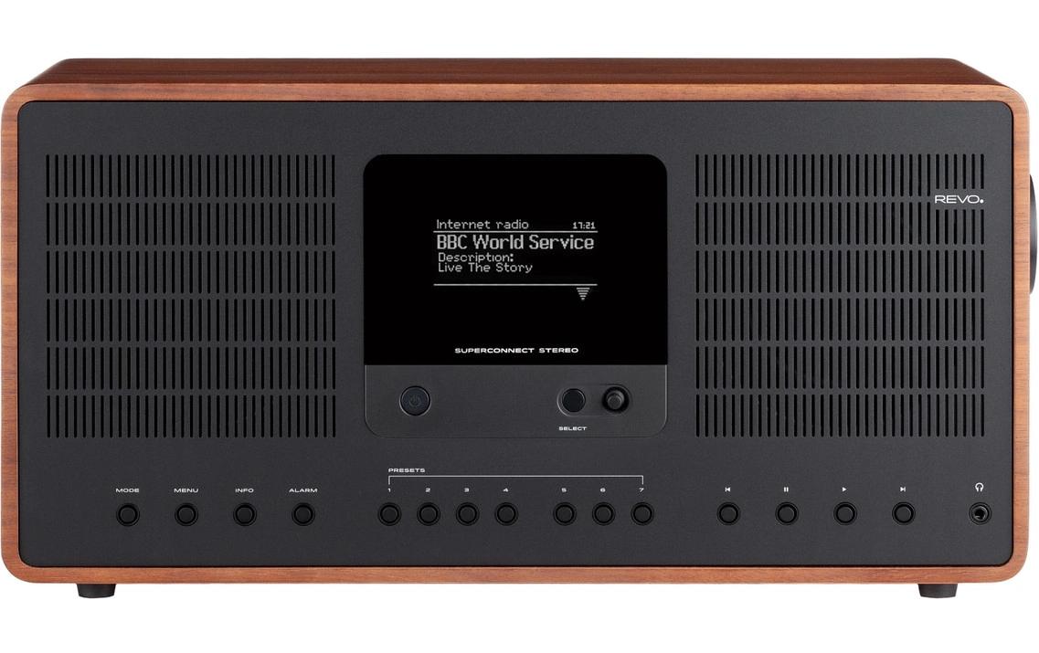 1643020 - Mediatech Revo SuperConnect Stereo, walnuss schwarz DAB+, FM, Internetradio, Spotify, Bluetooth kaufen Schweiz | Mediatech.ch