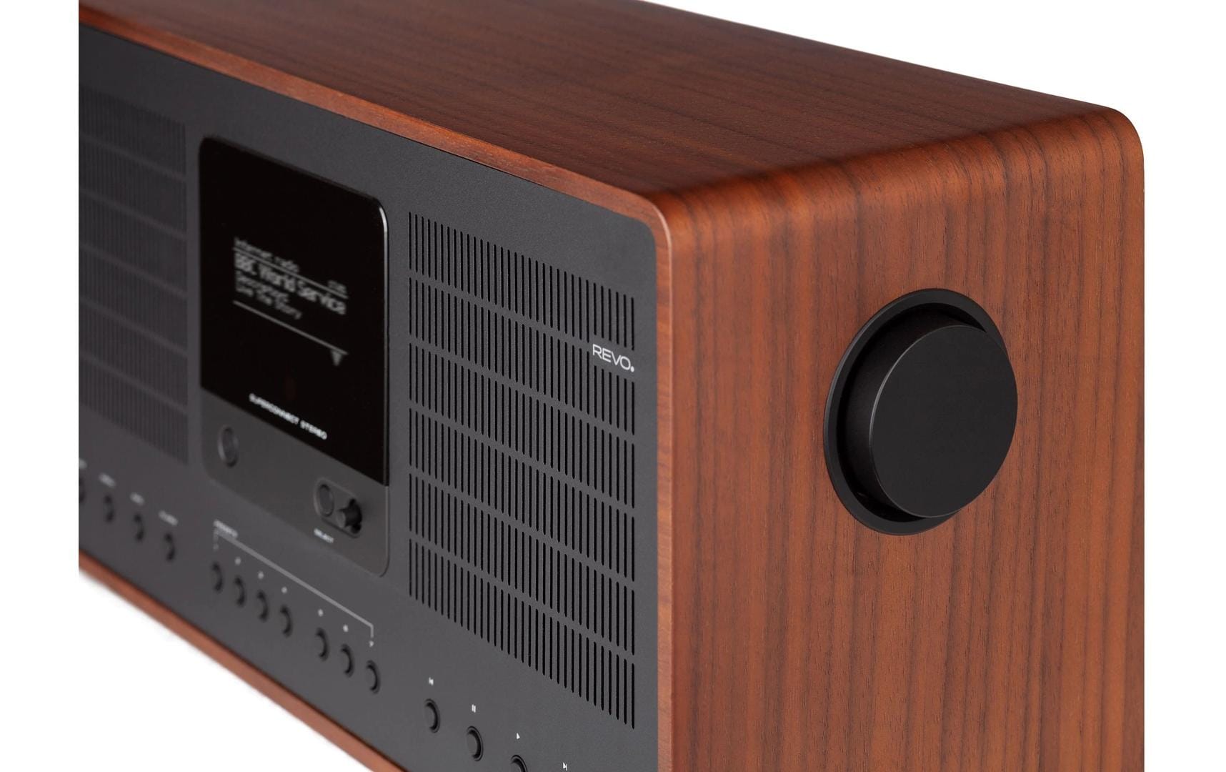 1643020_1 - Mediatech Revo SuperConnect Stereo, walnuss schwarz DAB+, FM, Internetradio, Spotify, Bluetooth