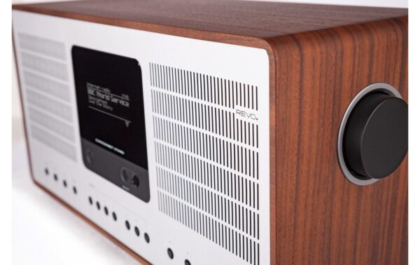 Revo SuperConnect Stereo, walnuss silber DAB+, FM, Internetradio, Spotify, Bluetooth