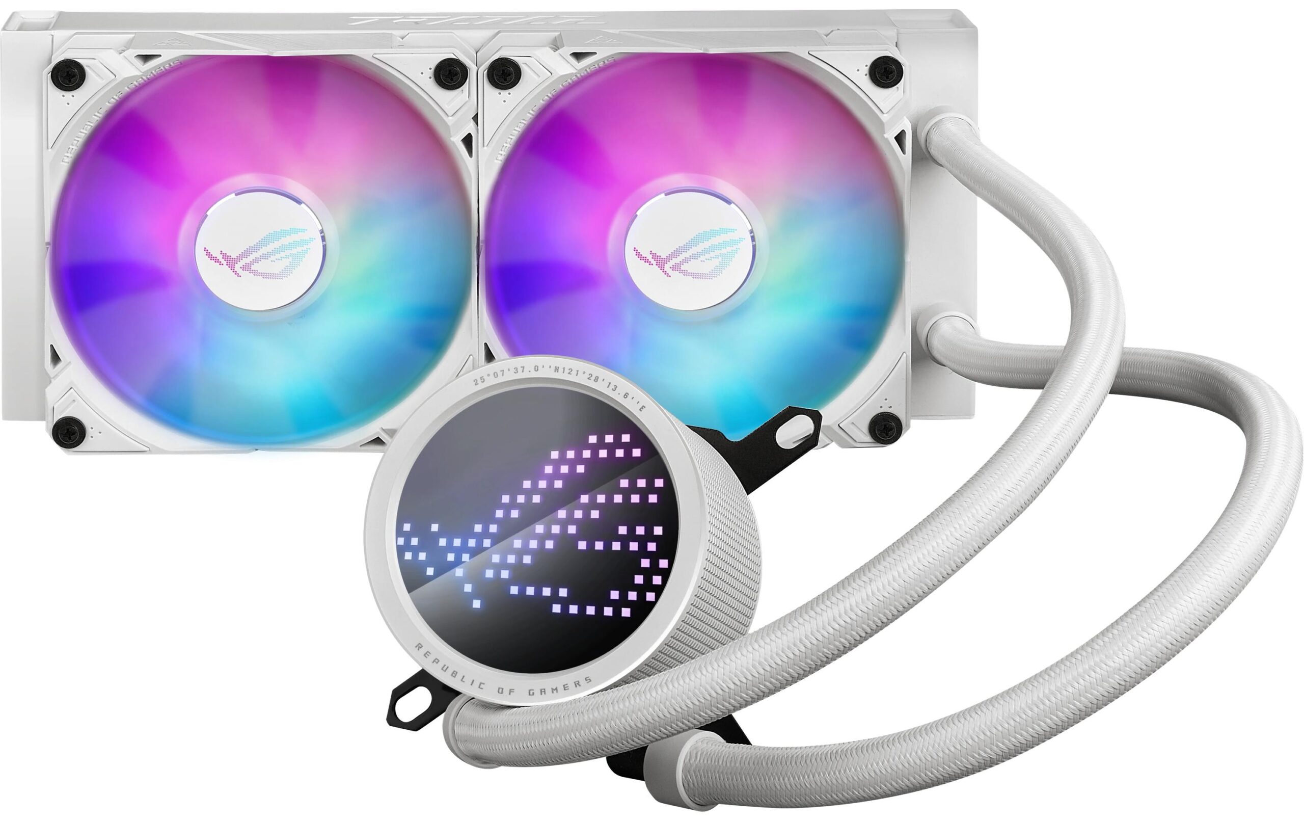 1644107 - Mediatech Asus ROG RYUO III 240 ARGB WH Liquid CPU Cooler, LCD, 2x120mm ARGB kaufen Schweiz | Mediatech.ch