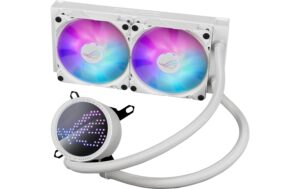 1644107_1 - Mediatech Asus ROG RYUO III 240 ARGB WH Liquid CPU Cooler, LCD, 2x120mm ARGB