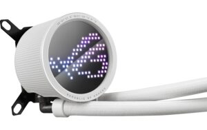 1644107_3 - Mediatech Asus ROG RYUO III 240 ARGB WH Liquid CPU Cooler, LCD, 2x120mm ARGB