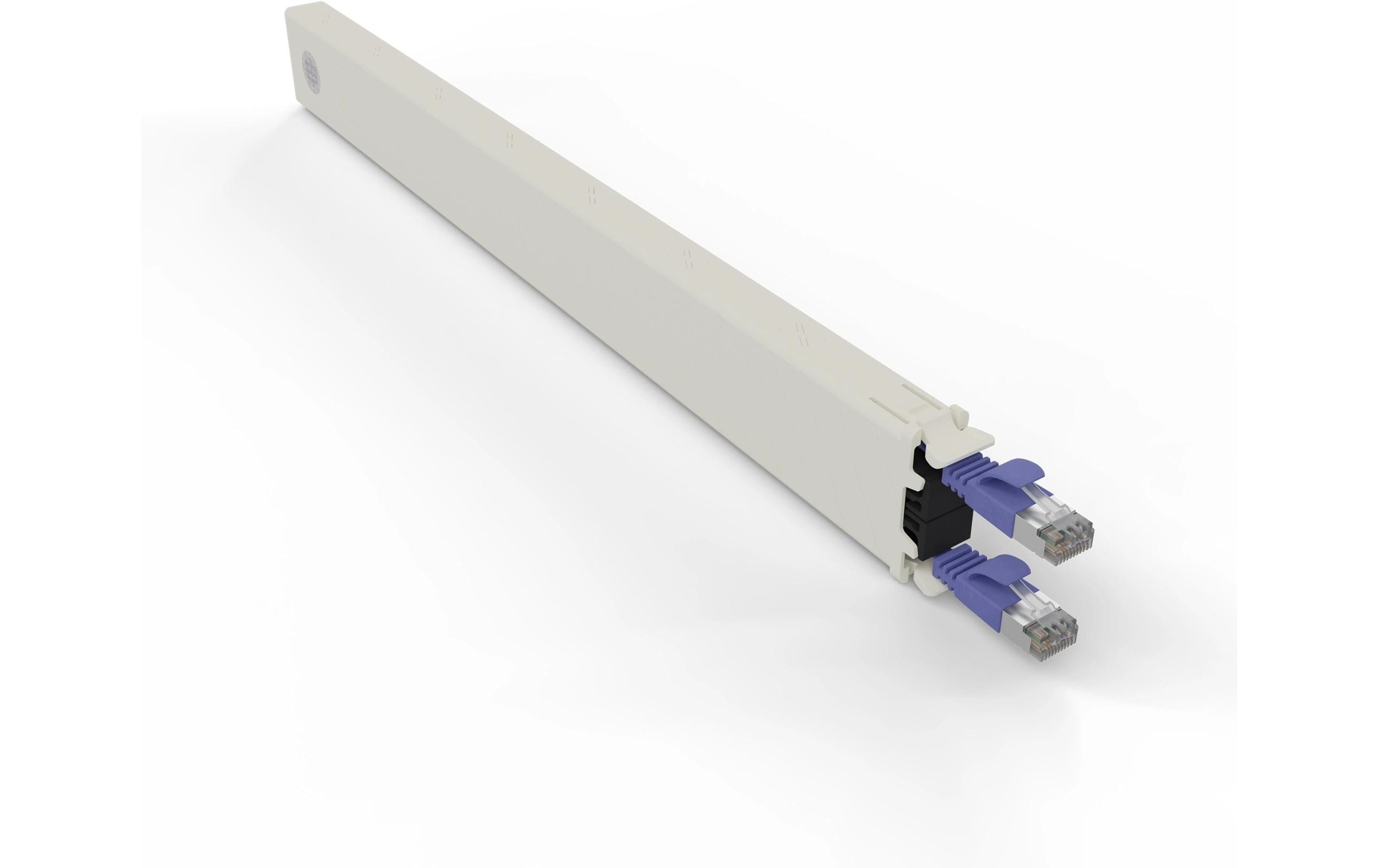 1644654 - Mediatech Patchbox One Cat.6A, Kassette STP Violett 0.8m Slimpatchkabel, für PONEFRAME kaufen Schweiz | Mediatech.ch