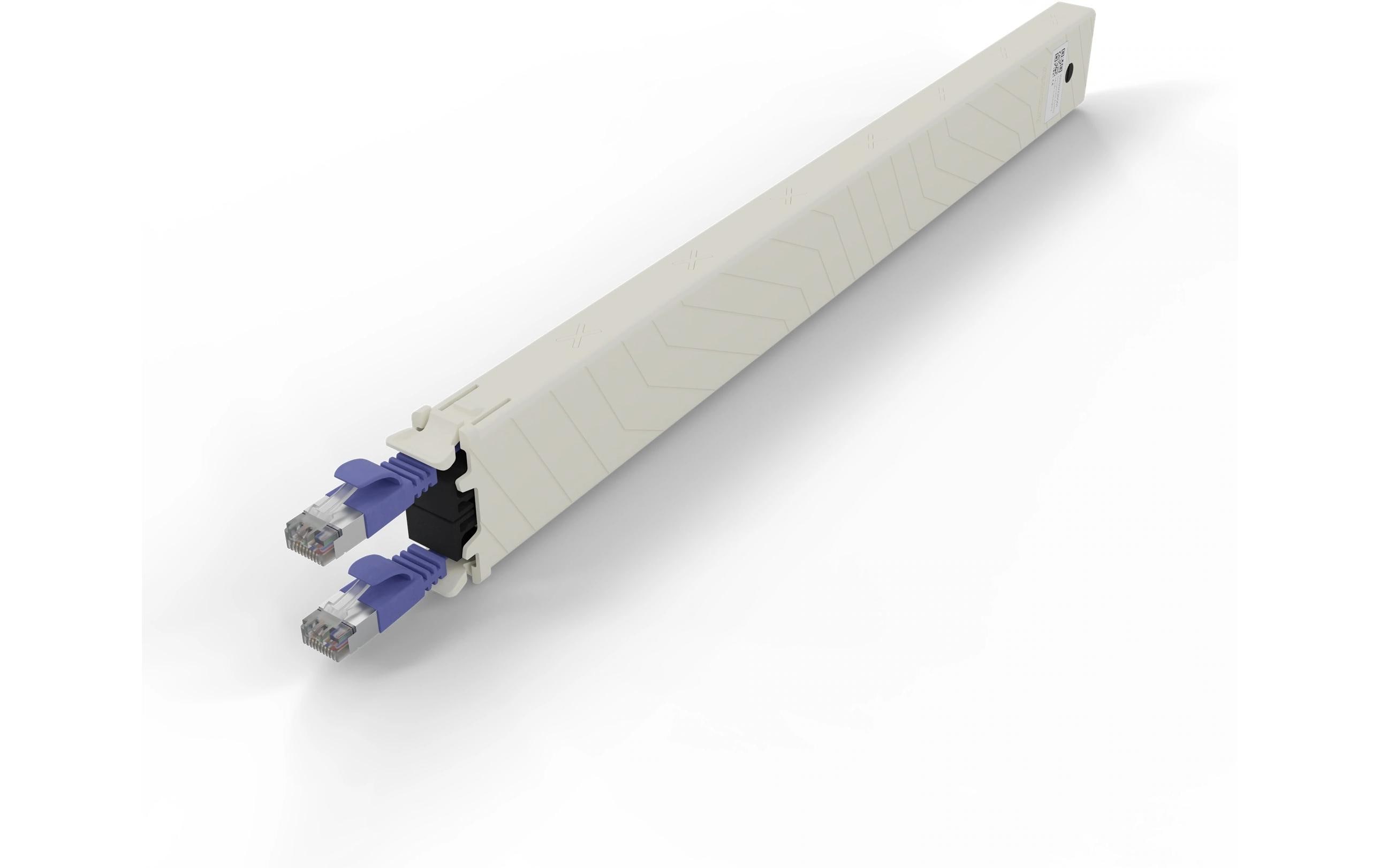 1644654_1 - Mediatech Patchbox One Cat.6A, Kassette STP Violett 0.8m Slimpatchkabel, für PONEFRAME