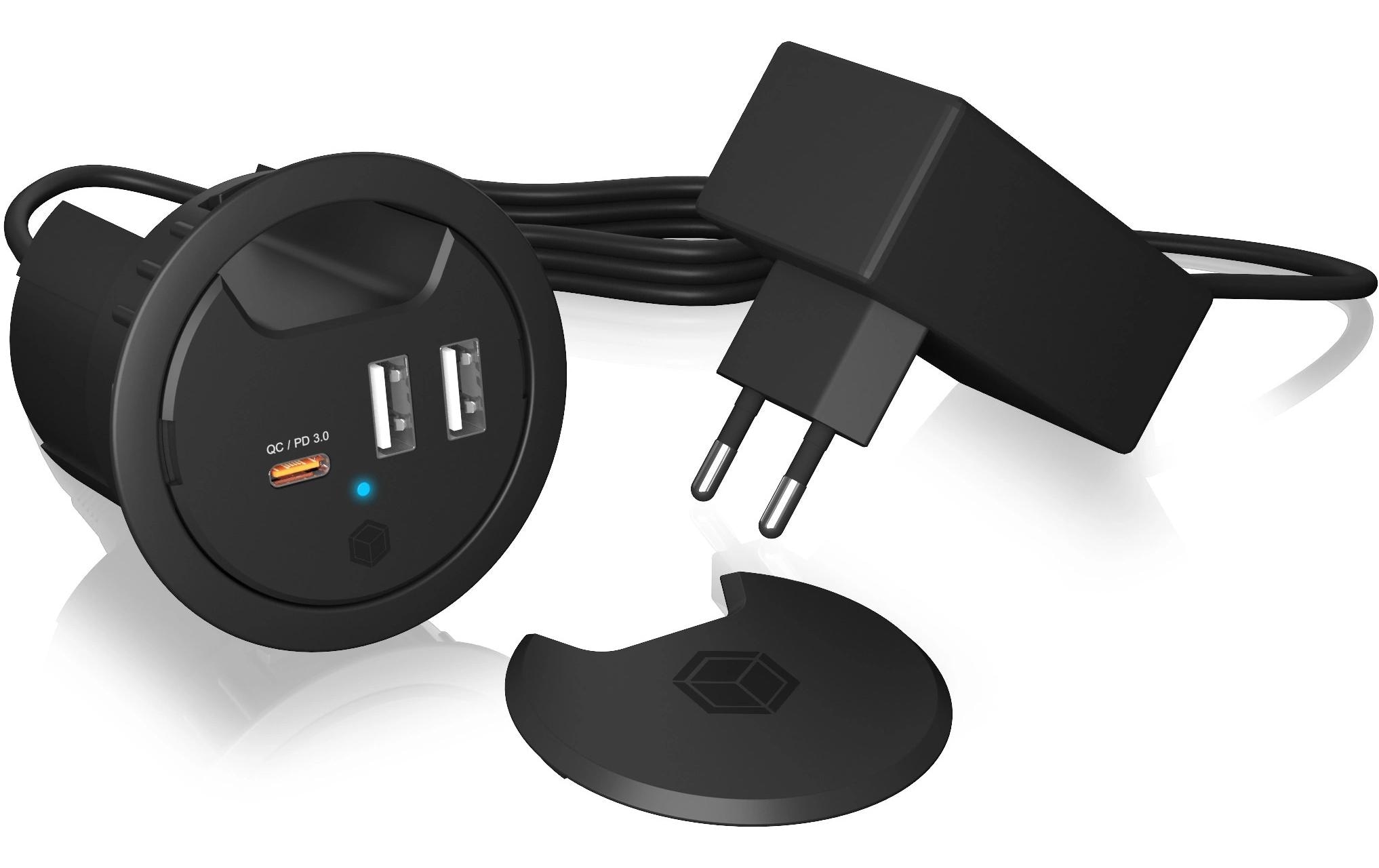 1646983 - Mediatech ICY BOX IB-HUB1407, 1x Type-C, 2x Type-A mit PowerDelivery & Quick Charge