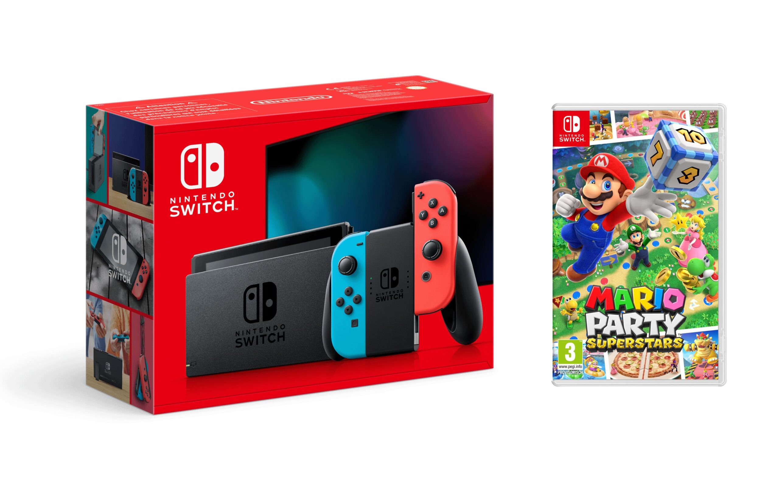 1650262 - Mediatech Nintendo Switch Rot/Blau Mario Party Super Alter: 3+ Revision 2022 & Spiel