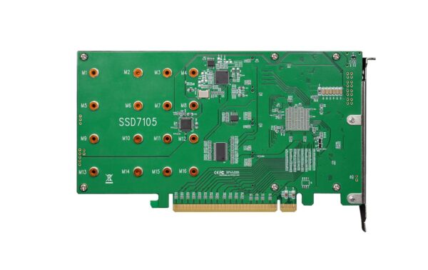 1651616_4 - Mediatech Highpoint SSD7105: 4 Port RAID-Kontroller 4x M.2 NVME,PCI-Ex16v3, RAID0,1,10,bootable