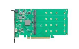 1651618_3 - Mediatech Highpoint R1104: 4 Port HBA-Kontroller 4x M.2 NVME, PCI-Ex16v3, no Boot, fanless