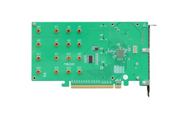 1651618_4 - Mediatech Highpoint R1104: 4 Port HBA-Kontroller 4x M.2 NVME, PCI-Ex16v3, no Boot, fanless