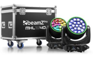 1652051_1 - Mediatech BeamZ Pro MHL1940Set Moving Head, LED, Wash, 2 Stk. Flightcase