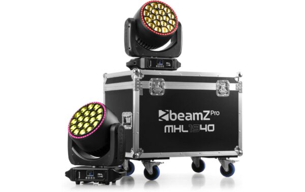 1652051_2 - Mediatech BeamZ Pro MHL1940Set Moving Head, LED, Wash, 2 Stk. Flightcase