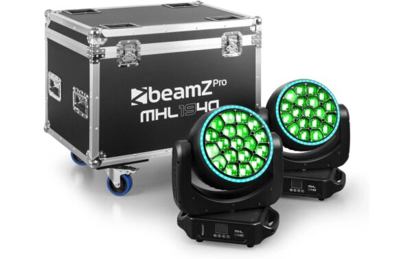 1652051_3 - Mediatech BeamZ Pro MHL1940Set Moving Head, LED, Wash, 2 Stk. Flightcase