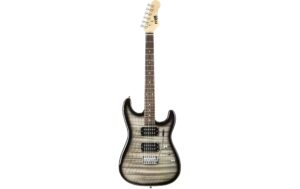 MAX GigKitQBL E-Gitarrenset, Quilted-Style, schwarz
