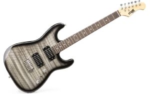 MAX GigKitQBL E-Gitarrenset, Quilted-Style, schwarz