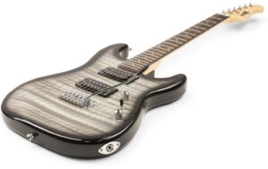 MAX GigKitQBL E-Gitarrenset, Quilted-Style, schwarz