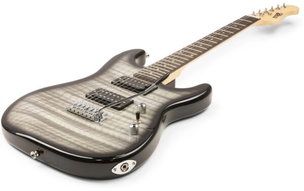 MAX GigKitQBL E-Gitarrenset, Quilted-Style, schwarz