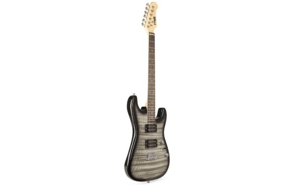 MAX GigKitQBL E-Gitarrenset, Quilted-Style, schwarz