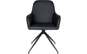 1652112_2 - Mediatech House Nordic Stuhl Harbo Schwarz 1 Stück, Schwarz m. schwarzen Beinen