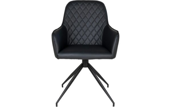 1652112_2 - Mediatech House Nordic Stuhl Harbo Schwarz 1 Stück, Schwarz m. schwarzen Beinen