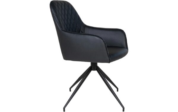 1652112_3 - Mediatech House Nordic Stuhl Harbo Schwarz 1 Stück, Schwarz m. schwarzen Beinen