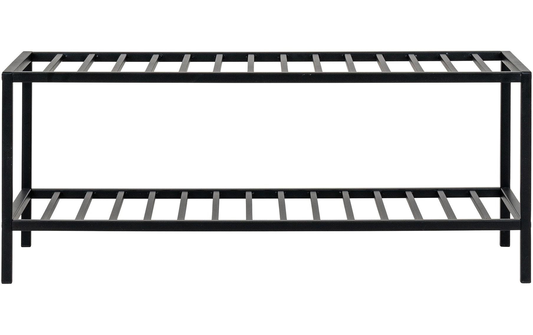 1652135 - Mediatech House Nordic Schuhregal Vita Schwarz Mit 2 Ablagen, 79x34 cm kaufen Schweiz | Mediatech.ch