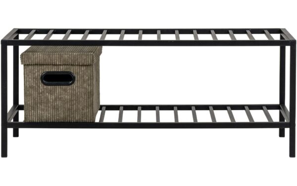 1652135_3 - Mediatech House Nordic Schuhregal Vita Schwarz Mit 2 Ablagen, 79x34 cm