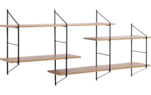 AC Design Wandregal Belfast Stahl/MDF, 191x25, 5x79 cm, Braun